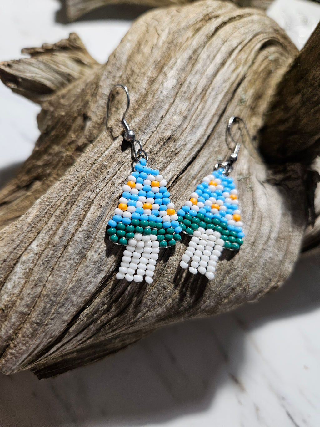 Mushroom fringe earrings