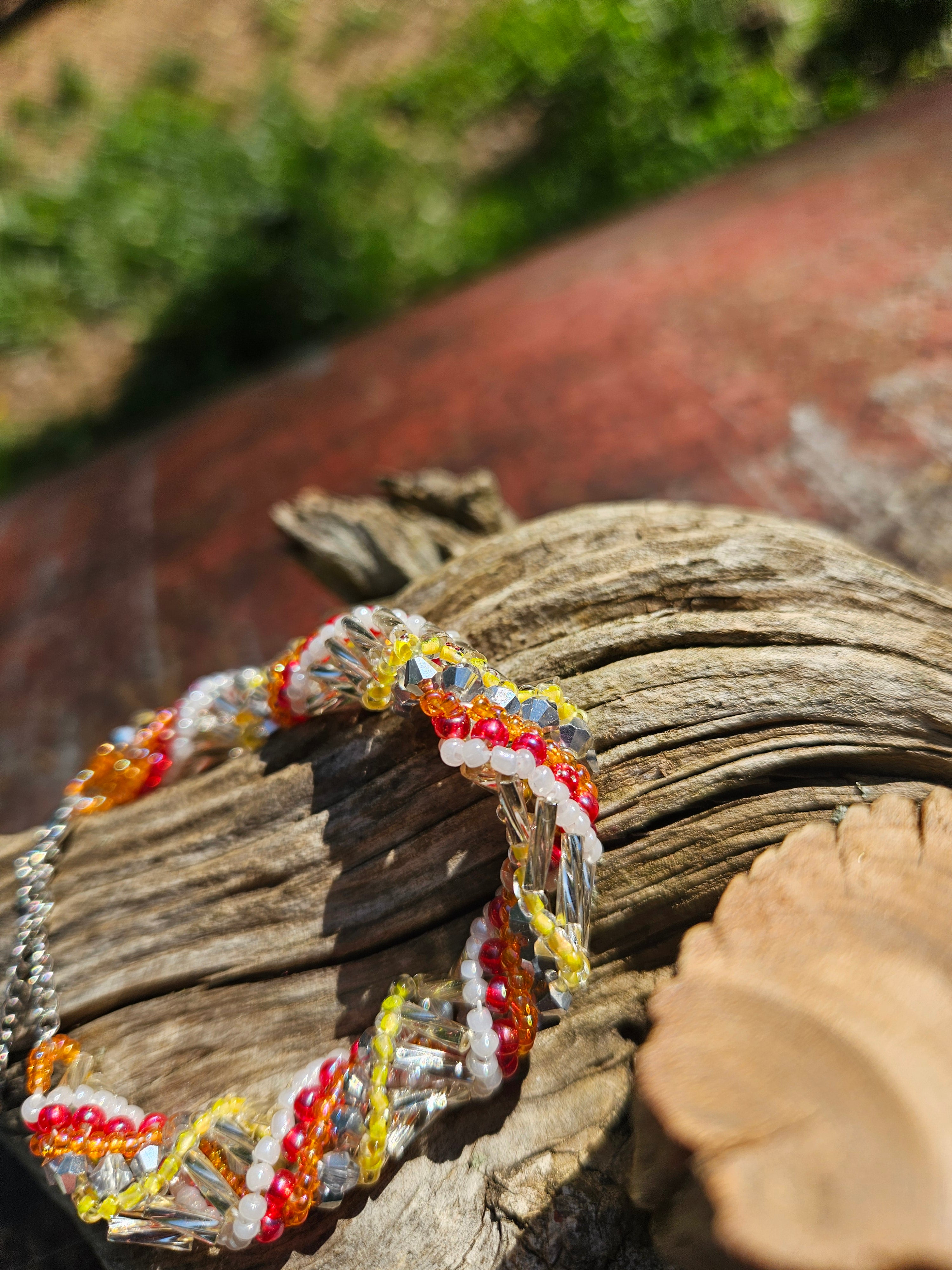 Sunset Sparkle Beaded Bracelet