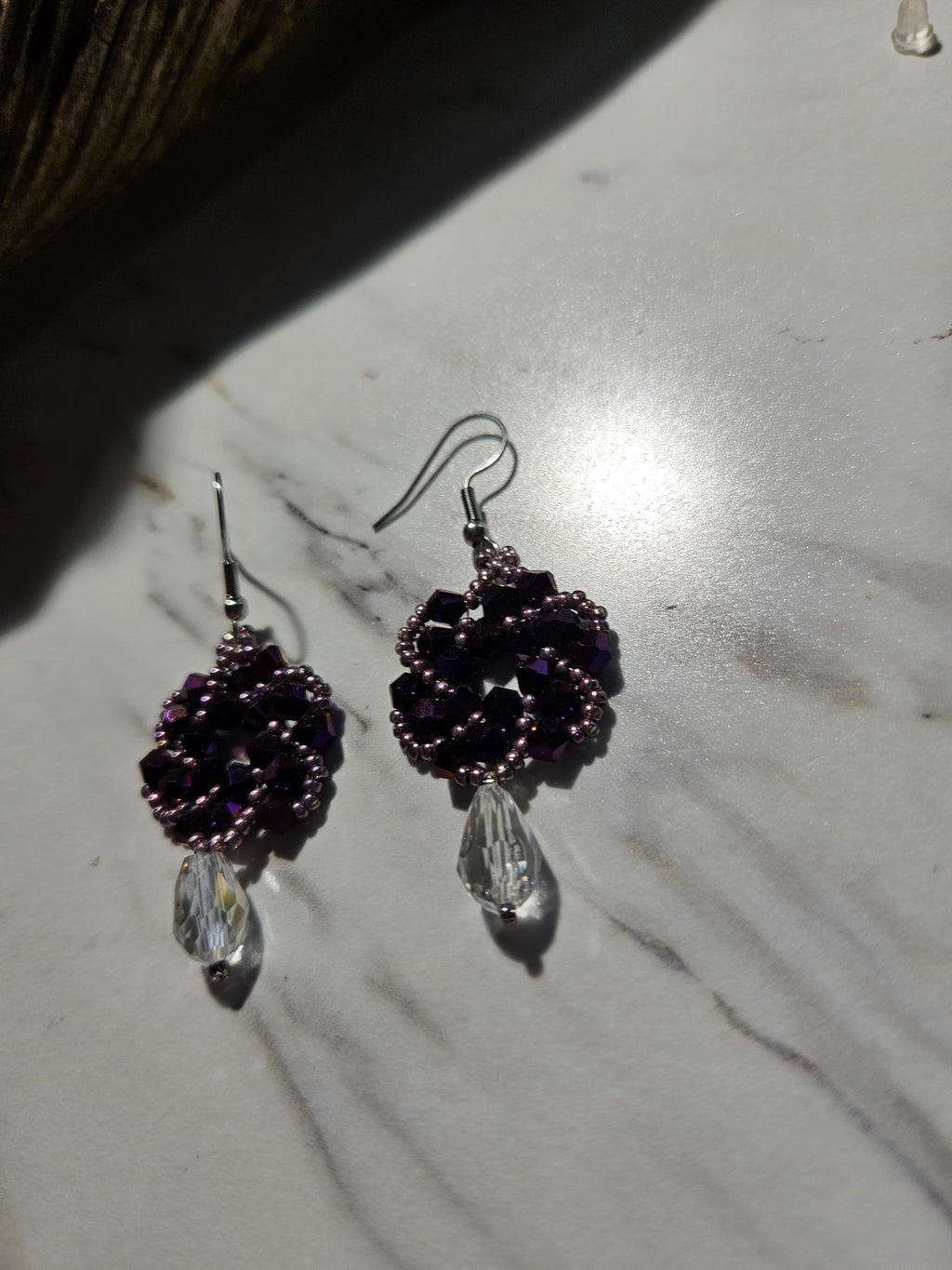 Purple haze dangle earrings