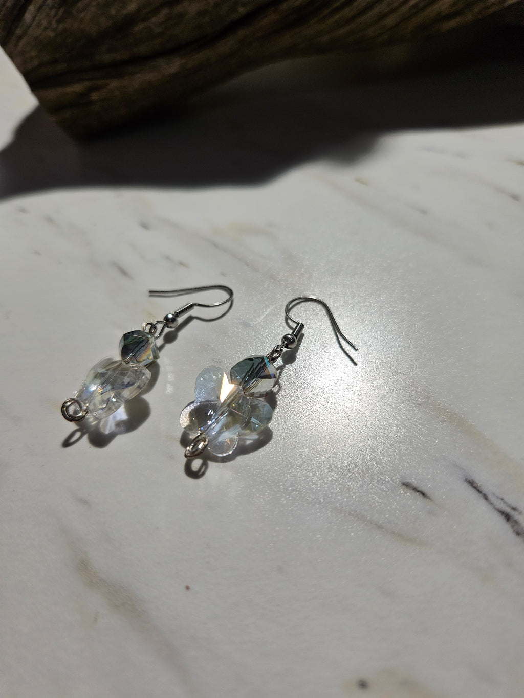 Butterfly crystal dangle earrings