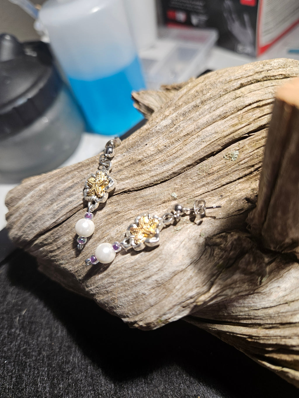 Real fresh water pearl earrings