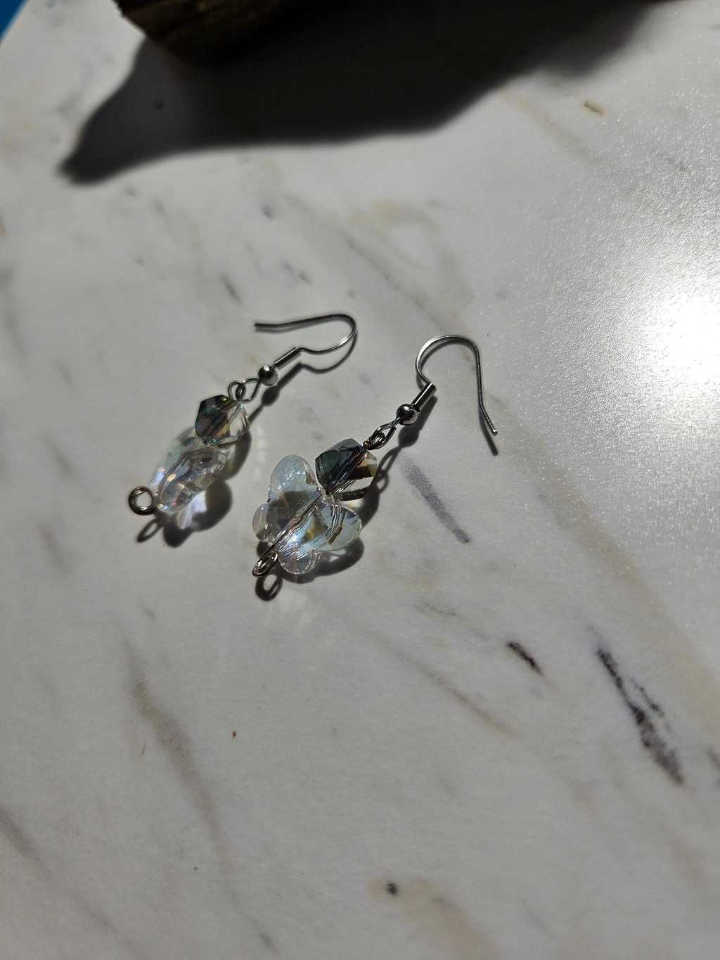 Butterfly crystal dangle earrings
