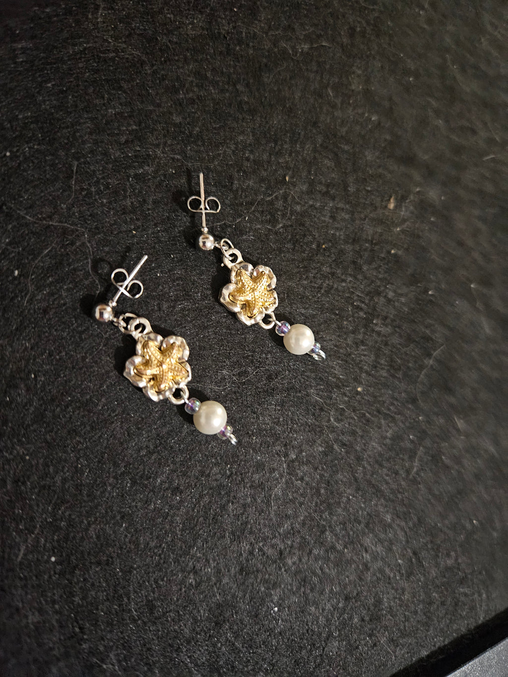 Real fresh water pearl earrings