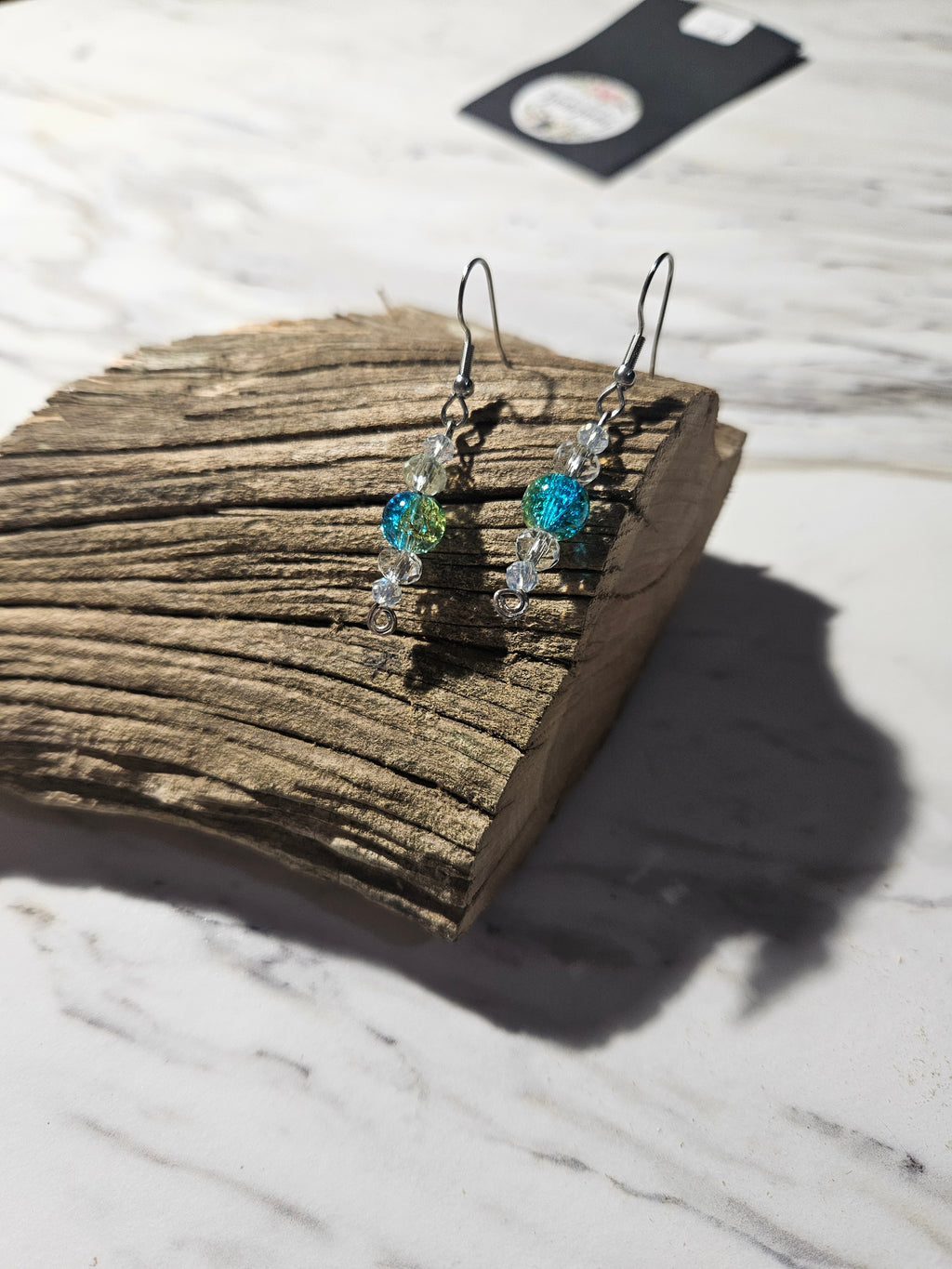Willow and Sky beaded dangle earrings