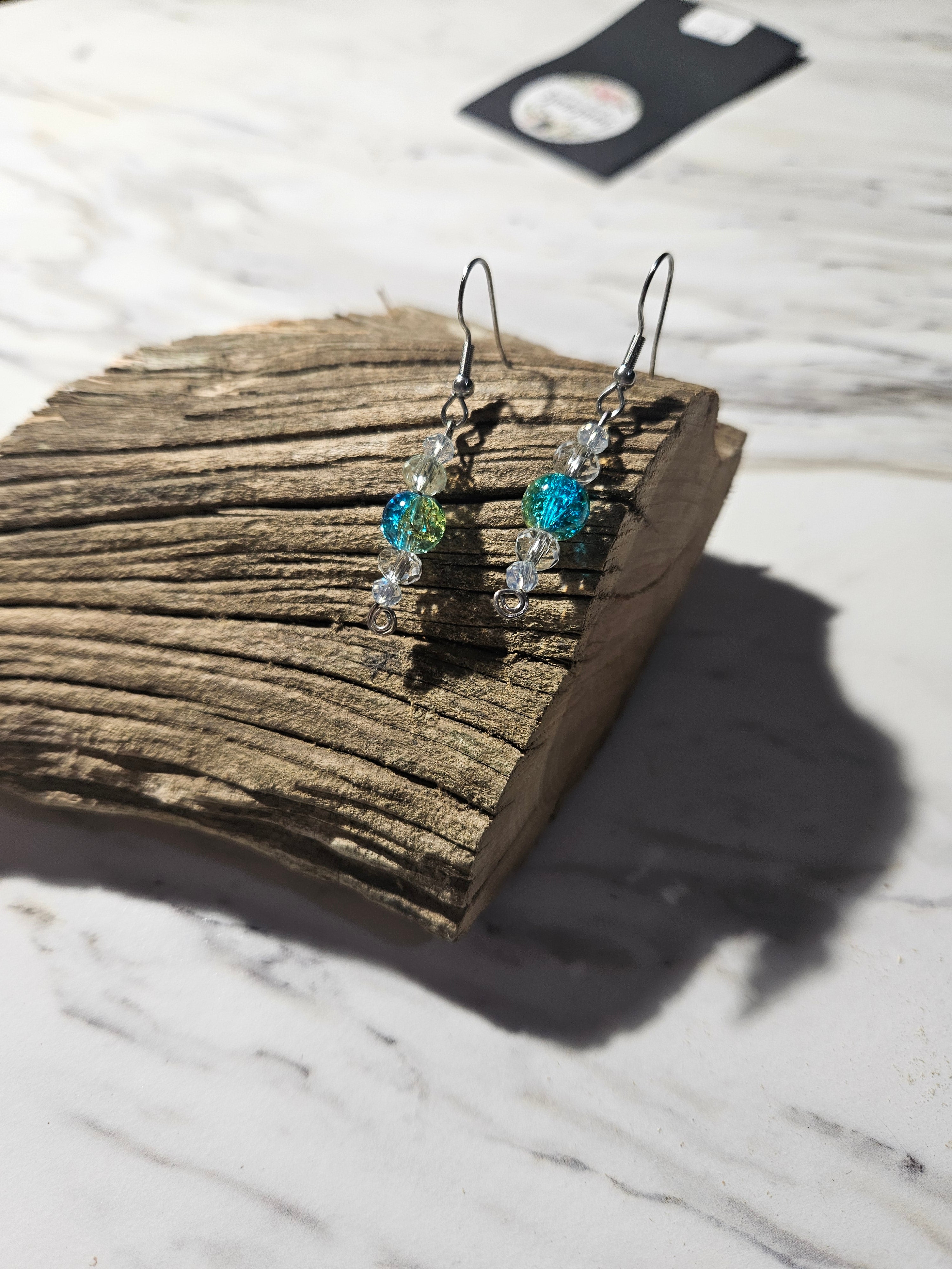 Willow and Sky beaded dangle earrings