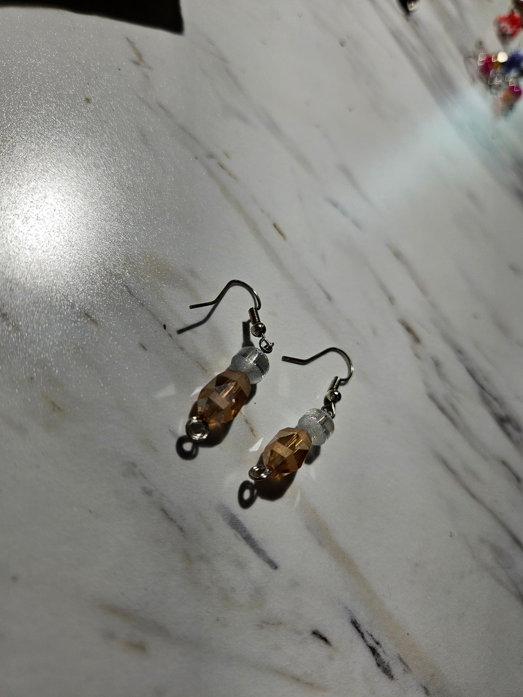 Golden dangle earrings