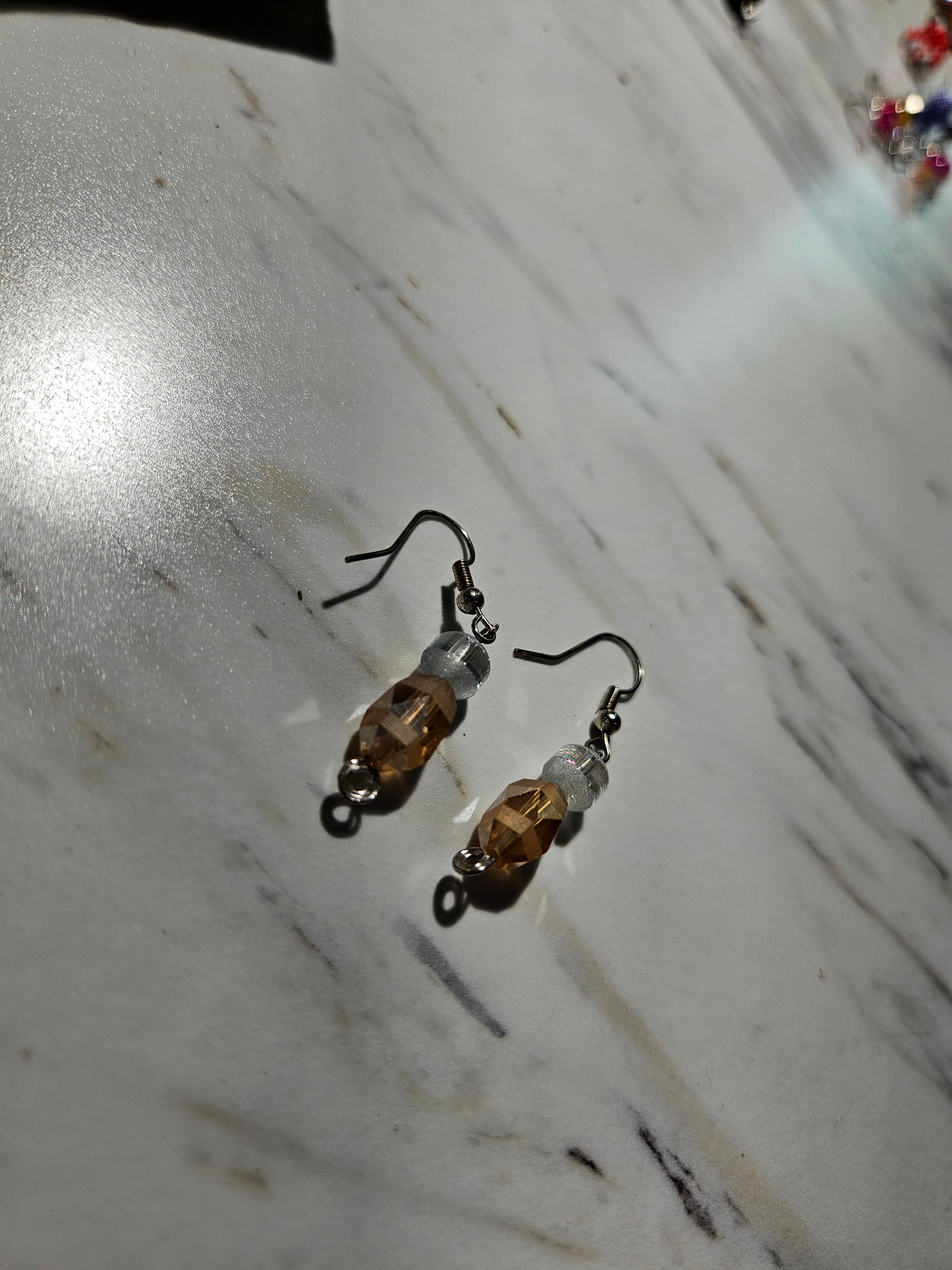 Golden dangle earrings