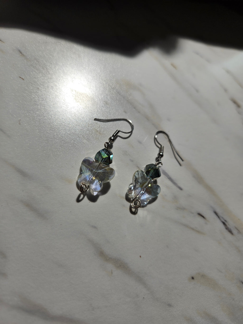 Butterfly crystal dangle earrings