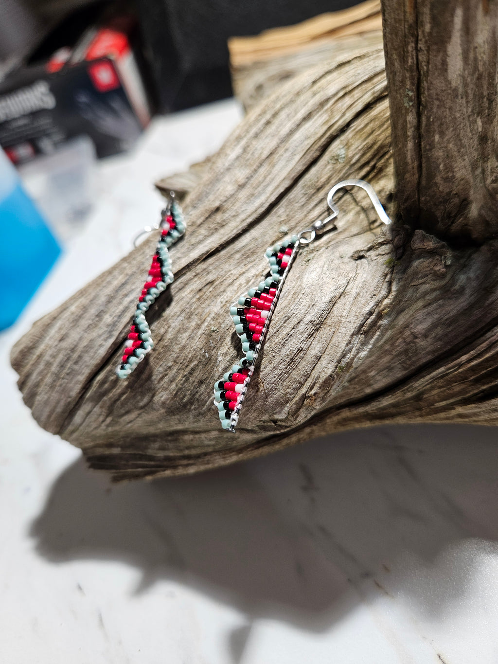 Native American style dangle earrings
