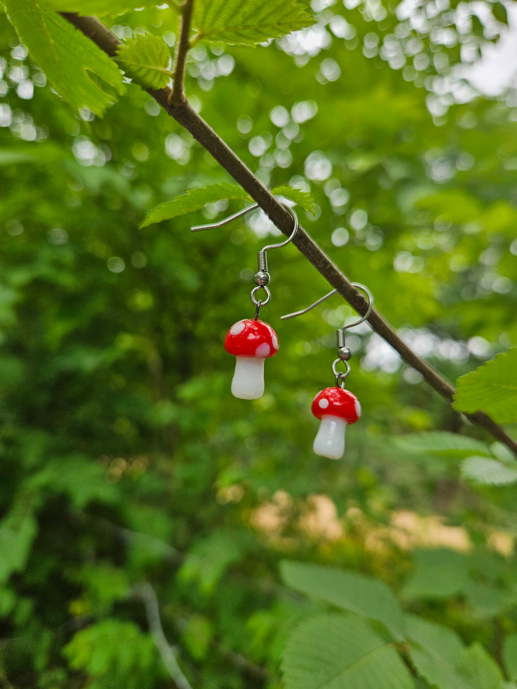 Small Mushroom dangle earrings