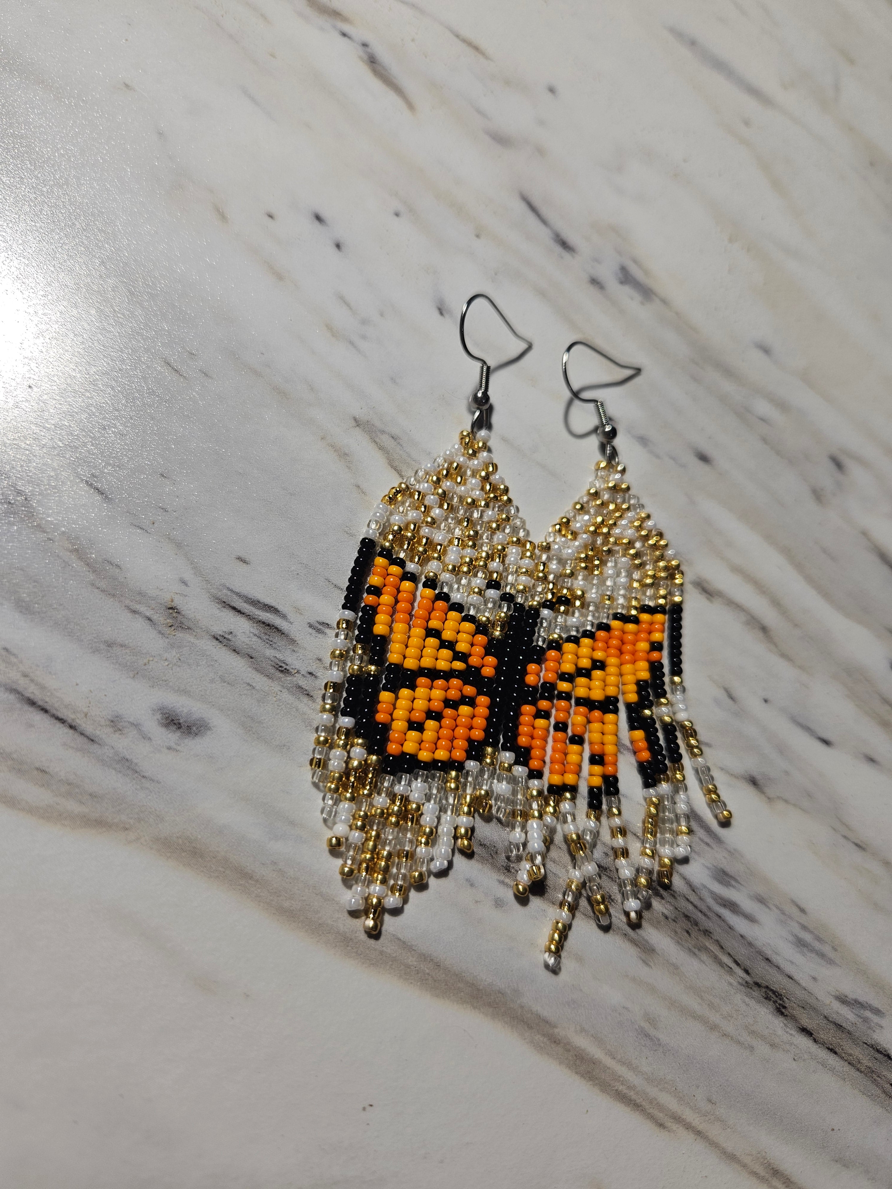 Butterfly fringe earrings