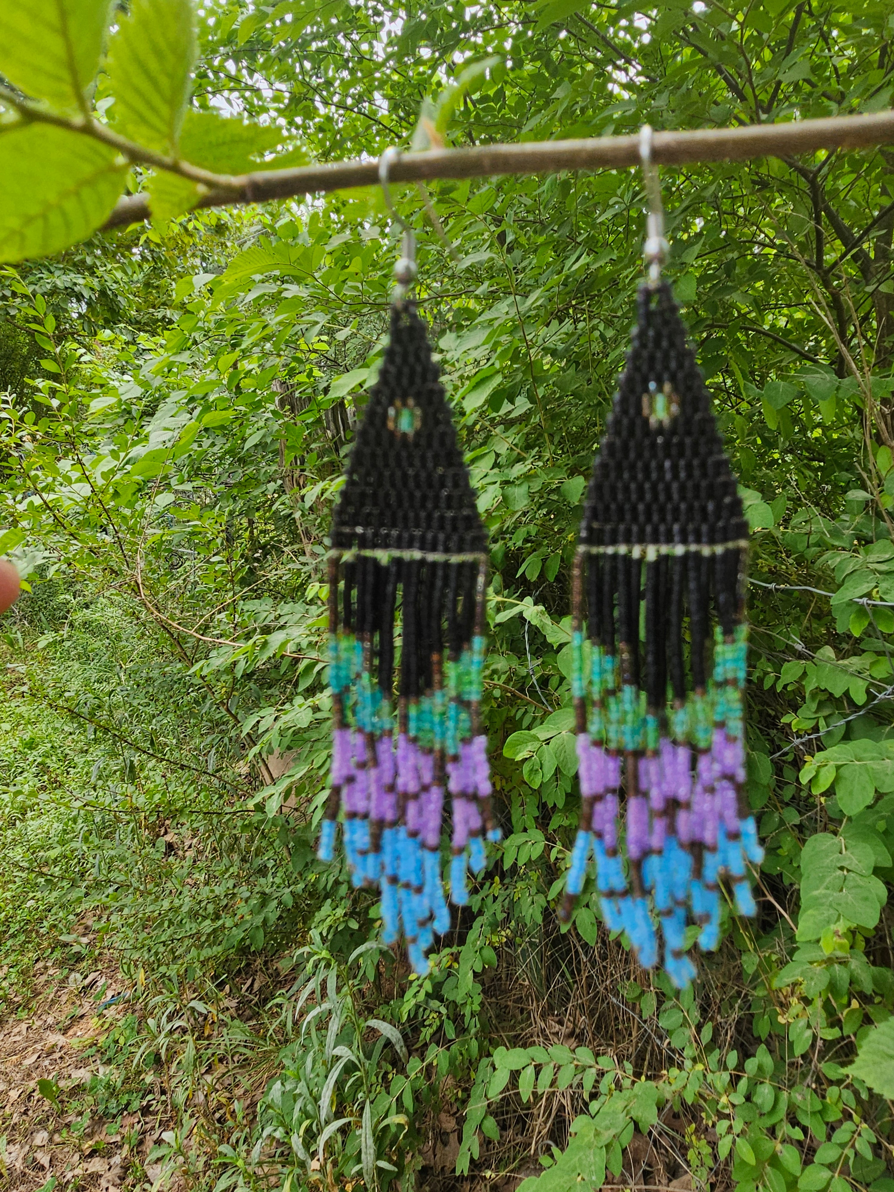 Mermaid fringe earrings